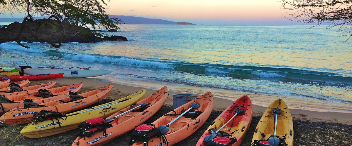 Kayaks On Shore